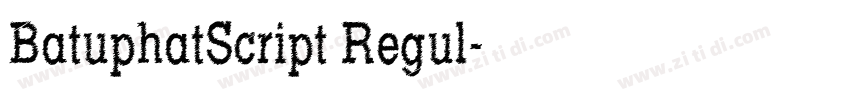 BatuphatScript Regul字体转换